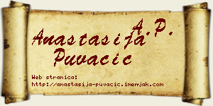 Anastasija Puvačić vizit kartica